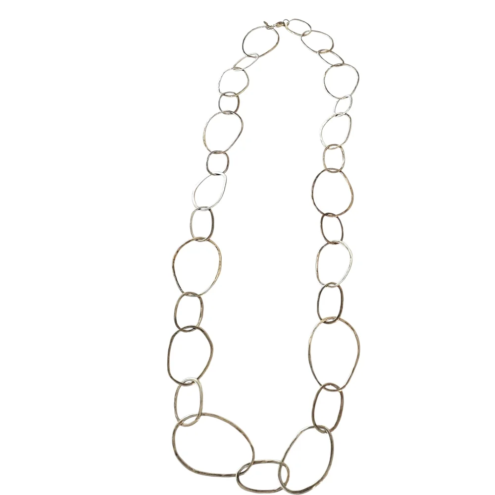 Silpada Bubble Up Sterling Silver Large Organically Shaped Link Necklace N2148 - Picture 8 of 9